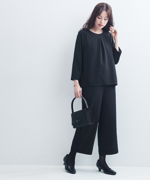 Callarus（カラルス）の「リボン付フォーマルバッグ３点セット（ハンドバッグ・レディース・ブラック・FREE）」の3枚目の写真