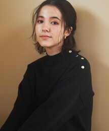 ◆もちもちオーバーサイズハイネック/ハグするニットシリーズ