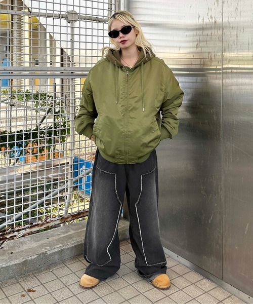 sedacle（セダクル）の「フリンジダブルニーデニム（デニムパンツ・メンズ・ブラック/カーキ/インディゴブルー・SMALL/MEDIUM/LARGE）」の6枚目の写真