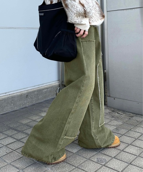 sedacle（セダクル）の「フリンジダブルニーデニム（デニムパンツ・メンズ・ブラック/カーキ/インディゴブルー・SMALL/MEDIUM/LARGE）」の15枚目の写真