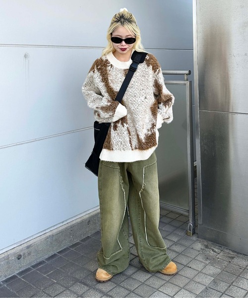 sedacle（セダクル）の「フリンジダブルニーデニム（デニムパンツ・メンズ・ブラック/カーキ/インディゴブルー・SMALL/MEDIUM/LARGE）」の18枚目の写真