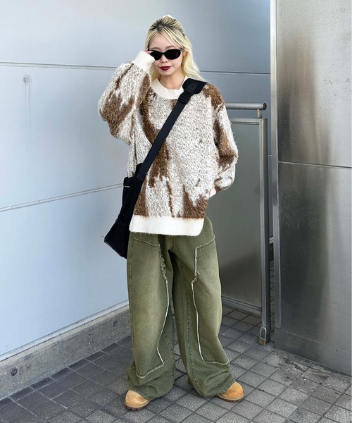 sedacle（セダクル）の「フリンジダブルニーデニム（デニムパンツ・メンズ・ブラック/カーキ/インディゴブルー・SMALL/MEDIUM/LARGE）」の19枚目の写真