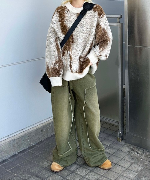 sedacle（セダクル）の「フリンジダブルニーデニム（デニムパンツ・メンズ・ブラック/カーキ/インディゴブルー・SMALL/MEDIUM/LARGE）」の16枚目の写真
