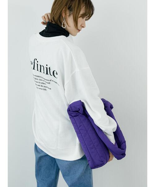 Samansa Mos2 blue(サマンサモスモスブルー)の「プリント裏毛プルオーバー(Tシャツ/カットソー・レディース・オフホワイト/グリーン/ブルー/チャコールグレー/ライトベージュ・F)」の22枚目の写真