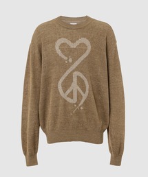 SASQUATCHfabrix. | CALLIGRAPHIC "LOVE & PEACE” KNIT(ニット/セーター)