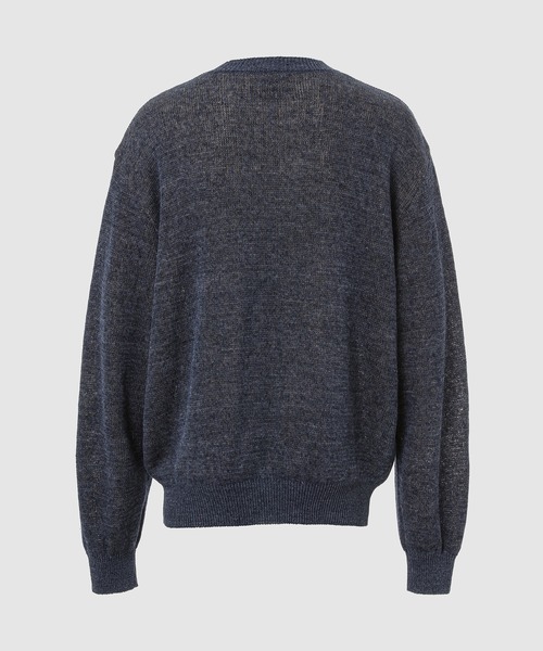 SASQUATCHfabrix.（サスクワァッチファブリックス）の「CALLIGRAPHIC "LOVE & PEACE” KNIT（ニット/セーター・メンズ・インディゴブルー/ベージュ・XL/L/M）」の9枚目の写真