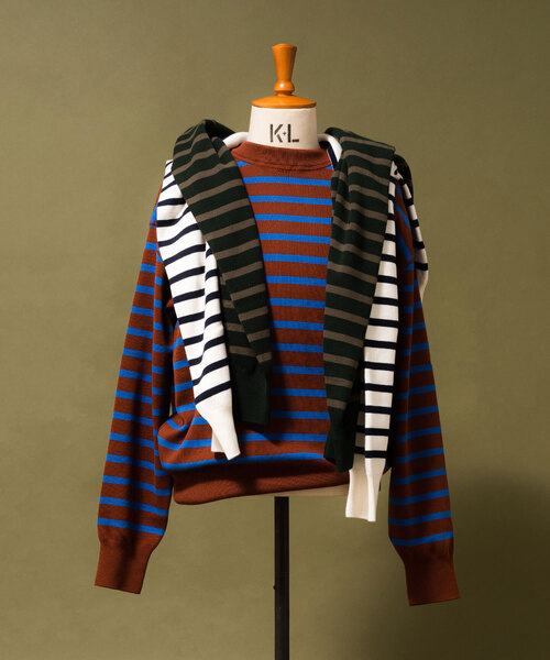 ROYAL MER（ロワイヤルメール）の「【ROYAL MER / ロワイヤル メール】 ADAMA（ニット/セーター・メンズ・アイボリー/グリーン/ボルドー・MEDIUM/LARGE）」の6枚目の写真