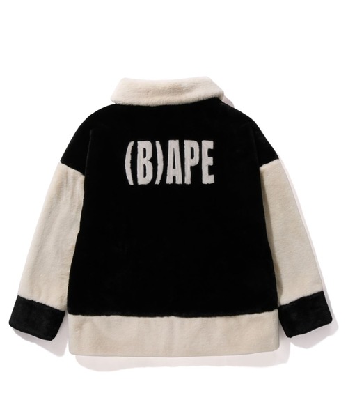 A BATHING APE(アベイシングエイプ)の「(B)APE FAUX FUR JACKET M(その他アウター・メンズ・バーガンディー/ブラック・MEDIUM/SMALL/XX-LARGE/X-LARGE/LARGE)」の3枚目の写真