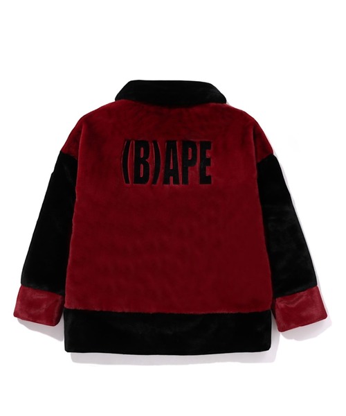 A BATHING APE(アベイシングエイプ)の「(B)APE FAUX FUR JACKET M(その他アウター・メンズ・バーガンディー/ブラック・MEDIUM/SMALL/XX-LARGE/X-LARGE/LARGE)」の4枚目の写真