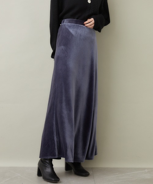 ROSIEE（ロージー）の「ROSIEE ベロアAラインスカート（スカート・レディース・ブラック/グレー・FREE）」の10枚目の写真