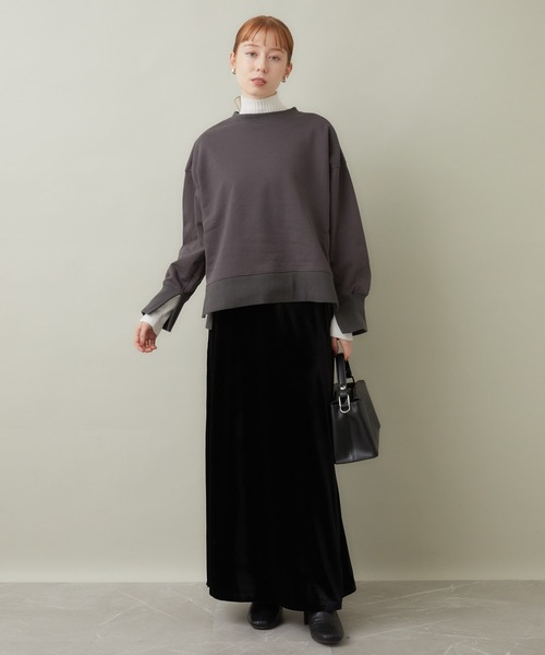 ROSIEE（ロージー）の「ROSIEE ベロアAラインスカート（スカート・レディース・ブラック/グレー・FREE）」の17枚目の写真