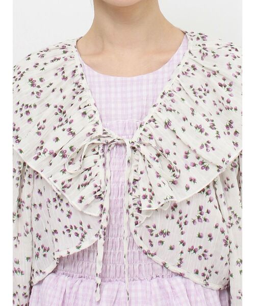 merry jenny（メリージェニー）の「petit flowerフリルボレロ（シャツ/ブラウス・レディース・イエロー/ラベンダー・FREE）」の7枚目の写真