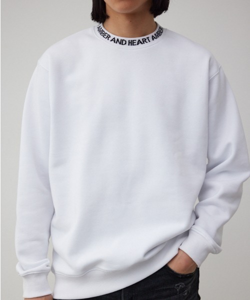 AZUL by moussy(アズールバイマウジー)の「ネックジャガードスウェットトップス(スウェット・メンズ・ホワイト/ブラック/ブルー・LARGE/MEDIUM)」の2枚目の写真