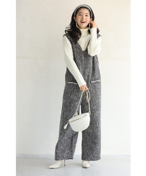 cawaii(カワイイ)の「RIB コンパクト ニットハイネックトップス(ニット/セーター・レディース・ブルー/グリーン/アイボリー/マスタード・FREE)」の12枚目の写真