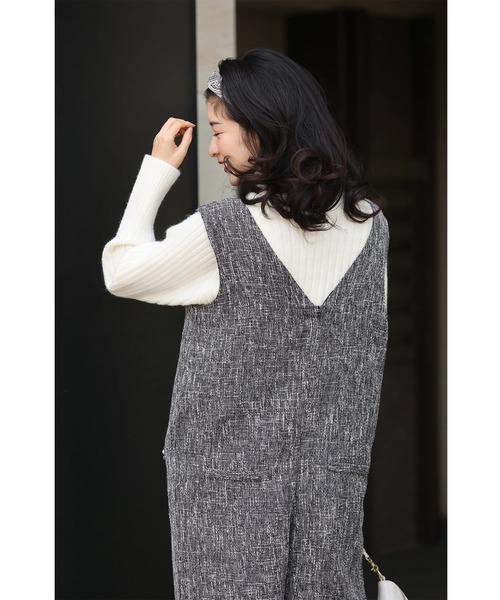 cawaii(カワイイ)の「RIB コンパクト ニットハイネックトップス(ニット/セーター・レディース・ブルー/グリーン/アイボリー/マスタード・FREE)」の13枚目の写真