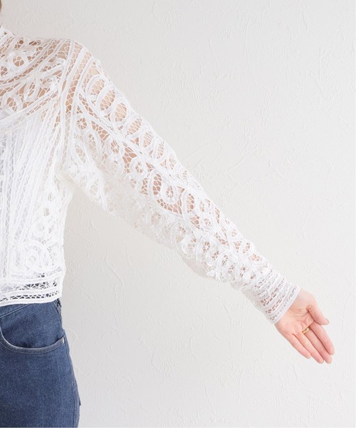 追加》IENA LA BOUCLE バテンレース ブラウス2（シャツ/ブラウス