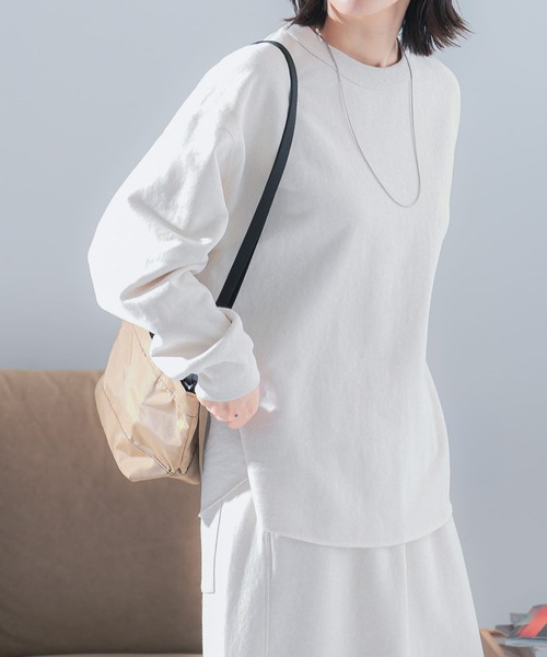 FORK&SPOON(フォークアンドスプーン)の「FORK&SPOON スーピマコットン混反毛クルーネックスウェット(スウェット・レディース・チャコールグレー/アイボリー/ライトブルー・1)」の17枚目の写真