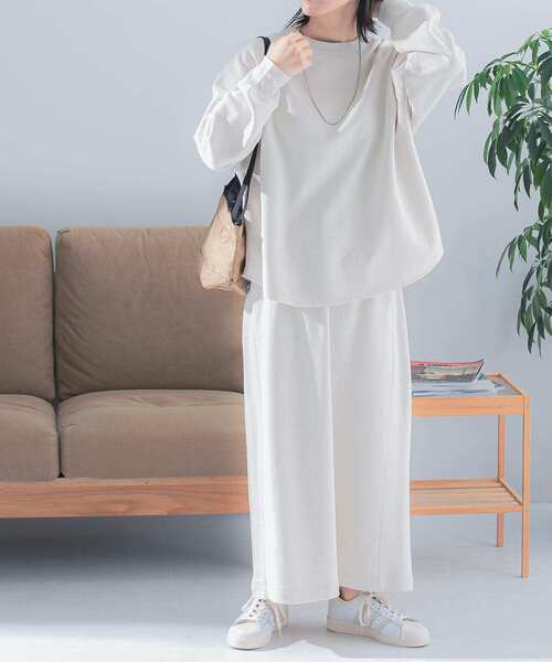 FORK&SPOON(フォークアンドスプーン)の「FORK&SPOON スーピマコットン混反毛クルーネックスウェット(スウェット・レディース・チャコールグレー/アイボリー/ライトブルー・1)」の18枚目の写真