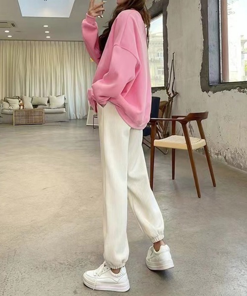 Miniministore(ミニミニストア)の「ジョガーパンツ コーデュロイパンツ 秋冬(スウェットパンツ・レディース・ブラウン/ブラック/アイボリー・フリー)」の9枚目の写真