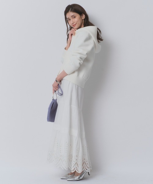 ジャスグリッティー　シンプルダブルジップコンパクトパーカー JUSGLITTY - ジャスグリッティー 24AW シンプルダブルジップコンパクト