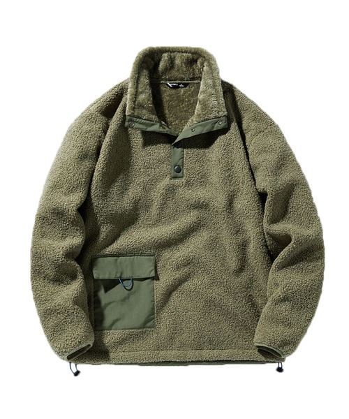 TopIsm(トップイズム)のゴルフ ハーフボタントレーナー ボアフリース ゴルフウェア メンズ(ゴルフグッズ)