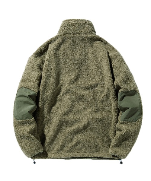 TopIsm（トップイズム）の「ゴルフ ハーフボタントレーナー ボアフリース ゴルフウェア メンズ（ゴルフグッズ・メンズ・ネイビー/ブラック/カーキ・L/XL/M）」の4枚目の写真