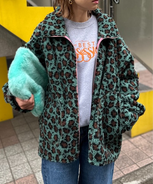 Blumarine ネイビー レオパード柄ジャケット