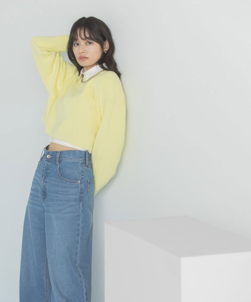 クロップドニット＆シャツセット　NATURAL BEAUTY BASIC NATURAL BEAUTY BASIC（ナチュラルビューティーベーシック）の