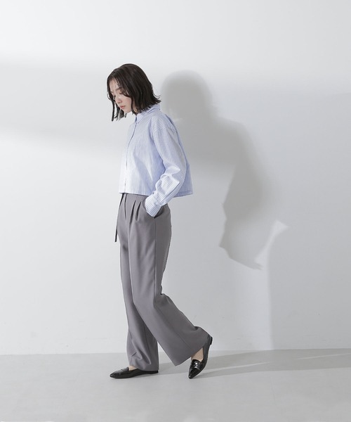 ◇クロップドニット＆シャツセット