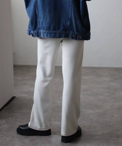 Bonjour Sagan(ボンジュールサガン)の「ラメニットフレアパンツ(その他パンツ・レディース・ライトグリーン/オフホワイト/ブラック・FREE)」の13枚目の写真