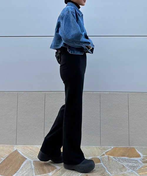 Bonjour Sagan(ボンジュールサガン)の「ラメニットフレアパンツ(その他パンツ・レディース・ライトグリーン/オフホワイト/ブラック・FREE)」の21枚目の写真