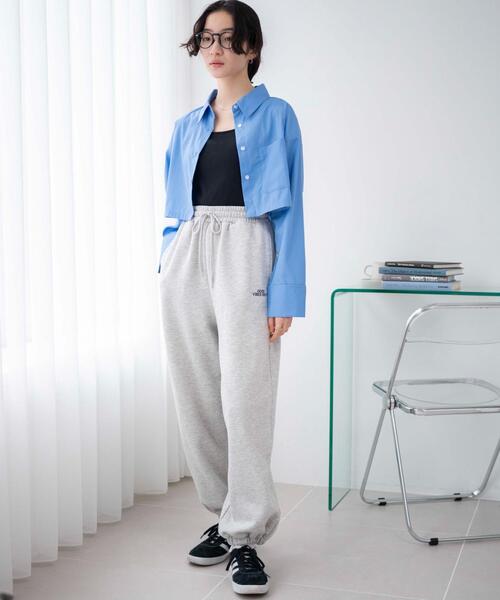 WEGO（ウィゴー）の「WEGO/カラーショートシャツ（シャツ/ブラウス・レディース・ブルー/その他1/ホワイト/ブルー系その他4・FREE）」の6枚目の写真