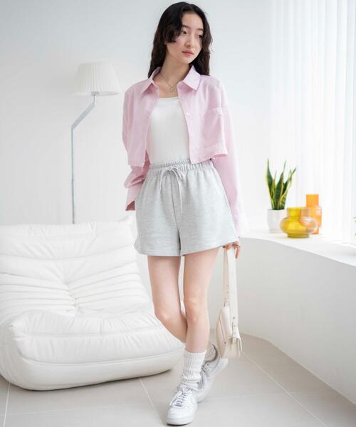 WEGO（ウィゴー）の「WEGO/カラーショートシャツ（シャツ/ブラウス・レディース・ブルー/その他1/ホワイト/ブルー系その他4・FREE）」の8枚目の写真