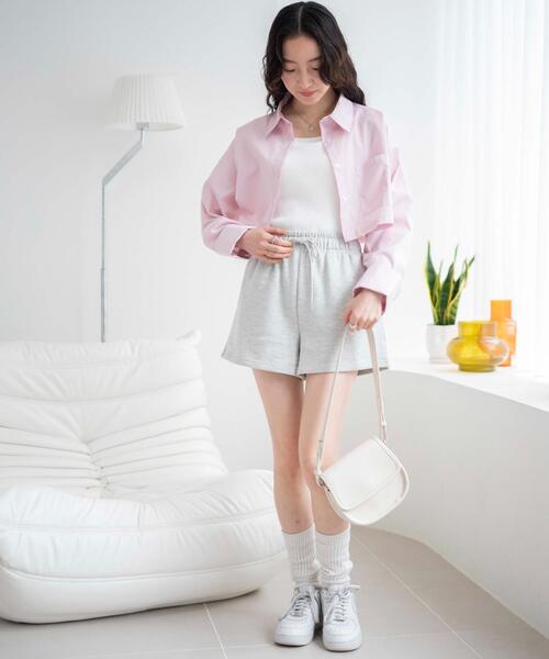 WEGO（ウィゴー）の「WEGO/カラーショートシャツ（シャツ/ブラウス・レディース・ブルー/その他1/ホワイト/ブルー系その他4・FREE）」の13枚目の写真