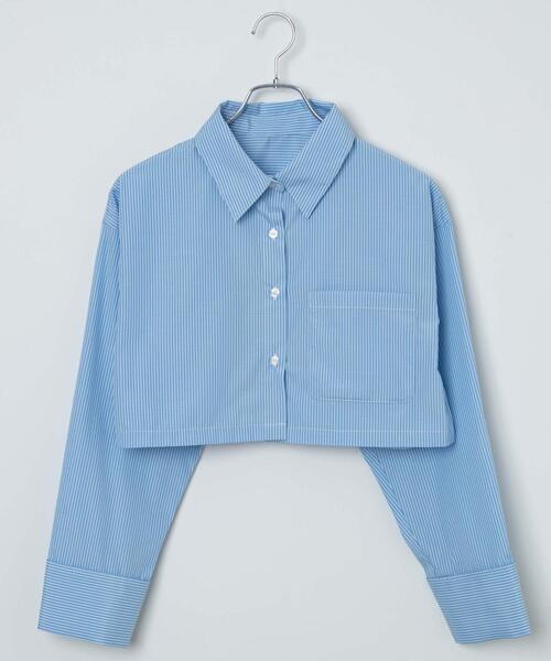 WEGO（ウィゴー）の「WEGO/カラーショートシャツ（シャツ/ブラウス・レディース・ブルー/その他1/ホワイト/ブルー系その他4・FREE）」の17枚目の写真