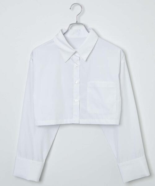 WEGO（ウィゴー）の「WEGO/カラーショートシャツ（シャツ/ブラウス・レディース・ブルー/その他1/ホワイト/ブルー系その他4・FREE）」の14枚目の写真