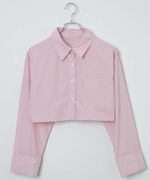 WEGO（ウィゴー）の「WEGO/カラーショートシャツ（シャツ/ブラウス・レディース・ブルー/その他1/ホワイト/ブルー系その他4・FREE）」の16枚目の写真