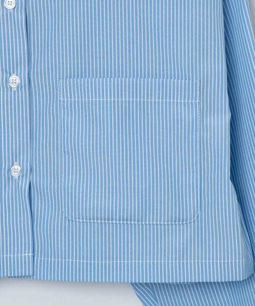 WEGO（ウィゴー）の「WEGO/カラーショートシャツ（シャツ/ブラウス・レディース・ブルー/その他1/ホワイト/ブルー系その他4・FREE）」の10枚目の写真