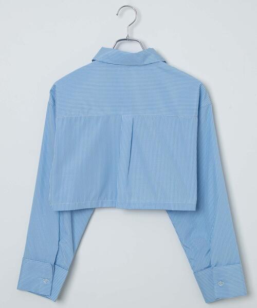 WEGO（ウィゴー）の「WEGO/カラーショートシャツ（シャツ/ブラウス・レディース・ブルー/その他1/ホワイト/ブルー系その他4・FREE）」の12枚目の写真