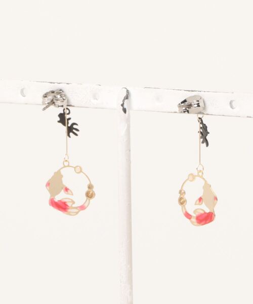 GGD SELECT（ジージーディー　セレクト）の「金魚鉢モチーフ 金魚 ひっかけピアス[ACCACC]（ピアス（両耳用）・レディース・A/B・FREE）」の3枚目の写真