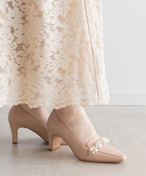 RANDA(ランダ)の「パールパーツローファシューズ(その他シューズ・レディース・ホワイト/ピンク/ブラック・22.5/23/23.5/24/25/22/24.5)」の3枚目の写真