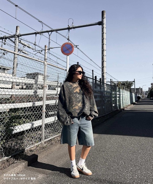 DEFLEXTION(ディフレクション)の「【DEFLEXTION / ディフレクション】Wash half denimpants / ウォッシュ ハーフデニムパンツ(デニムパンツ・レディース・ネイビー・SMALL)」の4枚目の写真