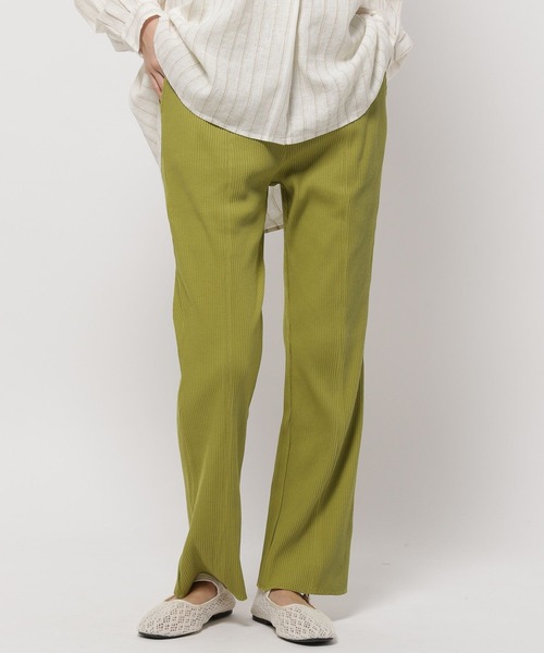 niko and...（ニコアンド）の「セルフカットリブパンツ（その他パンツ・レディース・ブラック/グリーン/モカ・LARGE/MEDIUM）」の3枚目の写真