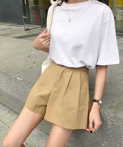 Miniministore(ミニミニストア)の「ハイウエスト ショートパンツ レディース(チノパンツ・レディース・ベージュ/ブラック・M/S/L)」の10枚目の写真