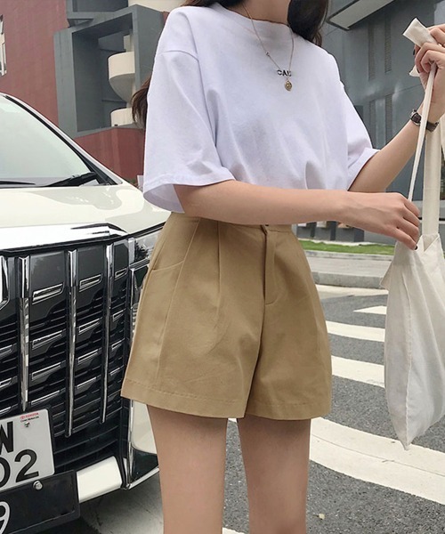 Miniministore(ミニミニストア)の「ハイウエスト ショートパンツ レディース(チノパンツ・レディース・ベージュ/ブラック・M/S/L)」の11枚目の写真