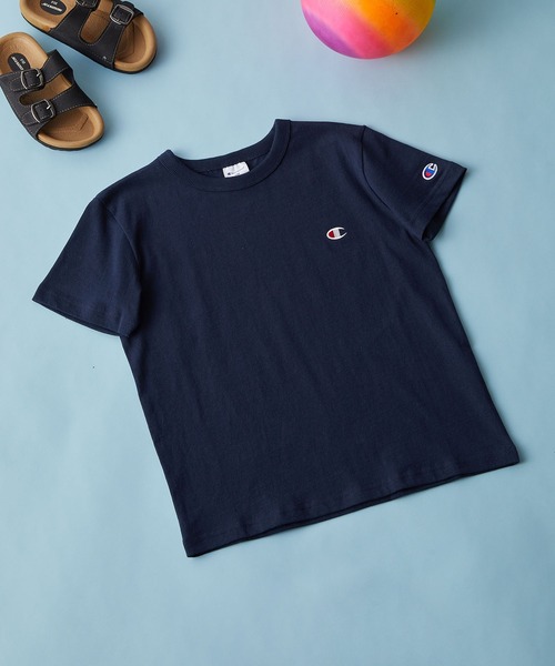 Champion(チャンピオン)の「【Champion】CK-Z301 SHORT SLEEVE T-SHIRT/ロゴ/半袖/Tシャツ/チャンピオン/キッズ(Tシャツ/カットソー・キッズ・ブラック/グレー/ネイビー/ホワイト/ブルー/ピンク/ブルー系・150cm/140cm/130cm/160cm)」の4枚目の写真