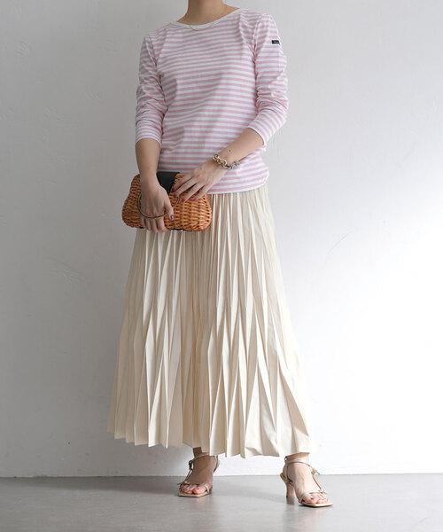 La TOTALITE(ラトータリテ)の「【MARILYN MOON/マリリンムーン】modern pleats skirt(スカート・レディース・ブラック/アイボリー・FREE)」の6枚目の写真