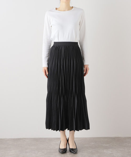 La TOTALITE(ラトータリテ)の「【MARILYN MOON/マリリンムーン】modern pleats skirt(スカート・レディース・ブラック/アイボリー・FREE)」の9枚目の写真