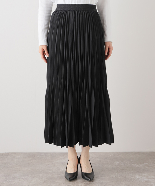 La TOTALITE(ラトータリテ)の「【MARILYN MOON/マリリンムーン】modern pleats skirt(スカート・レディース・ブラック/アイボリー・FREE)」の19枚目の写真