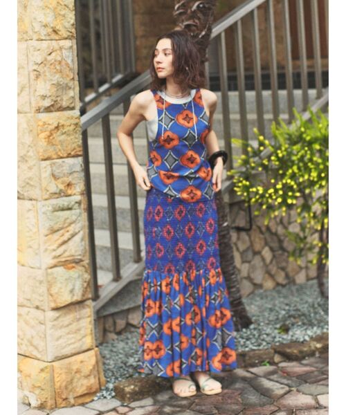 Ungrid（アングリッド）の「バティック柄ビスチェ（タンクトップ・レディース・ブルー/レッド・FREE）」の5枚目の写真